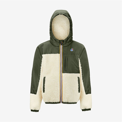 P. LE VRAI 3.0 NEIGE ORSETTO - FLEECE - KID UNISEX - GREEN BLACKISH