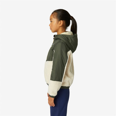 P. LE VRAI 3.0 NEIGE ORSETTO - FLEECE - KID UNISEX - GREEN BLACKISH