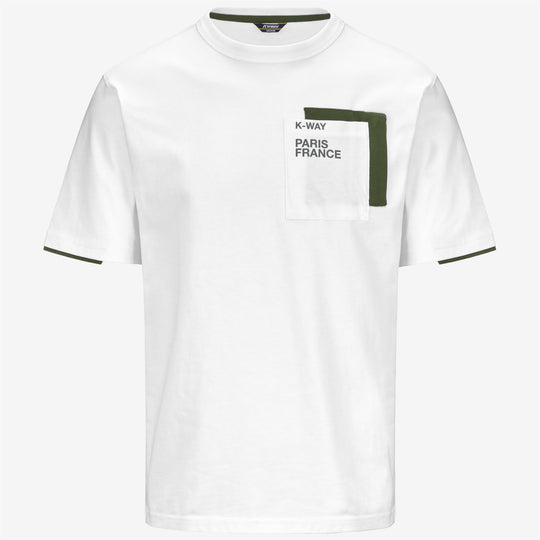 FANTOME CONTRAST POCKETS - T-SHIRTS & TOP - MAN - WHITE GREEN