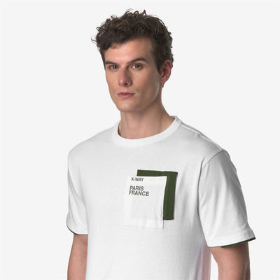 FANTOME CONTRAST POCKETS - T-SHIRTS & TOP - MAN - WHITE GREEN