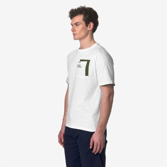 FANTOME CONTRAST POCKETS - T-SHIRTS & TOP - MAN - WHITE GREEN