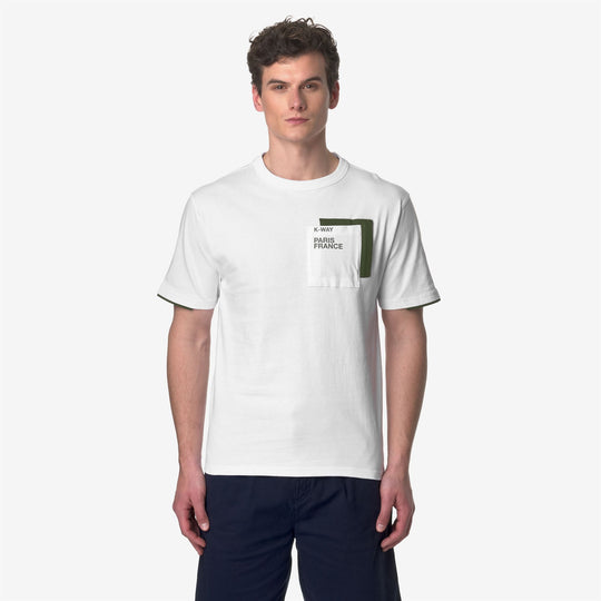 FANTOME CONTRAST POCKETS - T-SHIRTS & TOP - MAN - WHITE GREEN