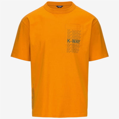 FANTOME K-WAY LETTERING - T-SHIRTS & TOP - MAN - ORANGE MD-GREEN CYPRESS