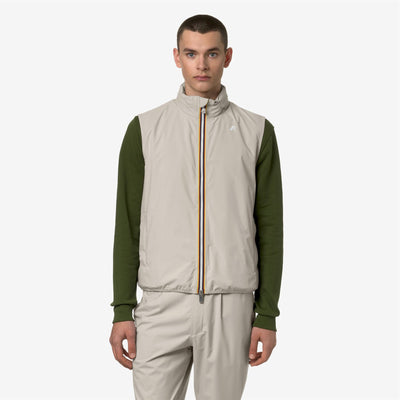 VALEN ECO STRETCH DOT V - JACKET - MAN - BEIGE LT