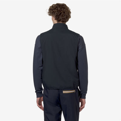 VALEN ECO STRETCH DOT V - JACKET - MAN - BLUE DEPTH