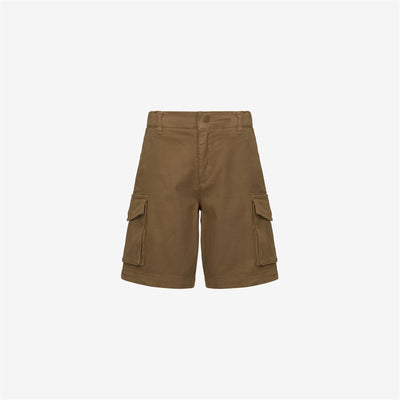 P. DAVON - SHORTS - KID UNISEX - BROWN CORDA