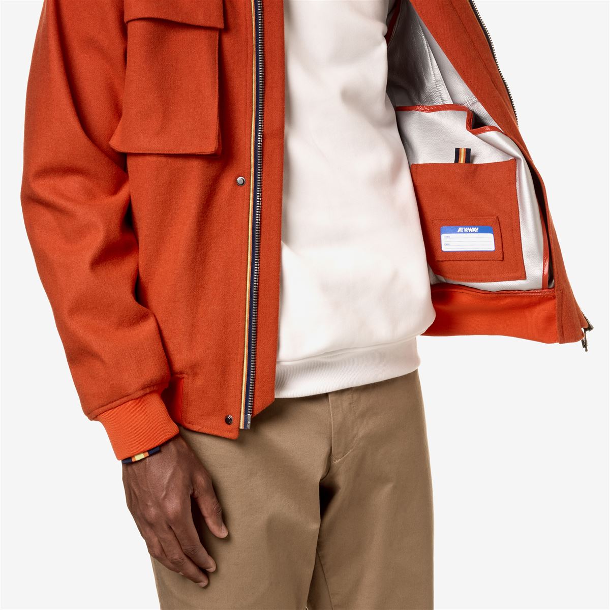 LONDEL MELANGE WOOL 2L - JACKET - MAN - ORANGE