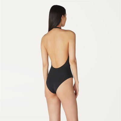Bathing Suits Woman Sylvie Beach Swimsuit Black Pure | K-Way Dressed Front Double		