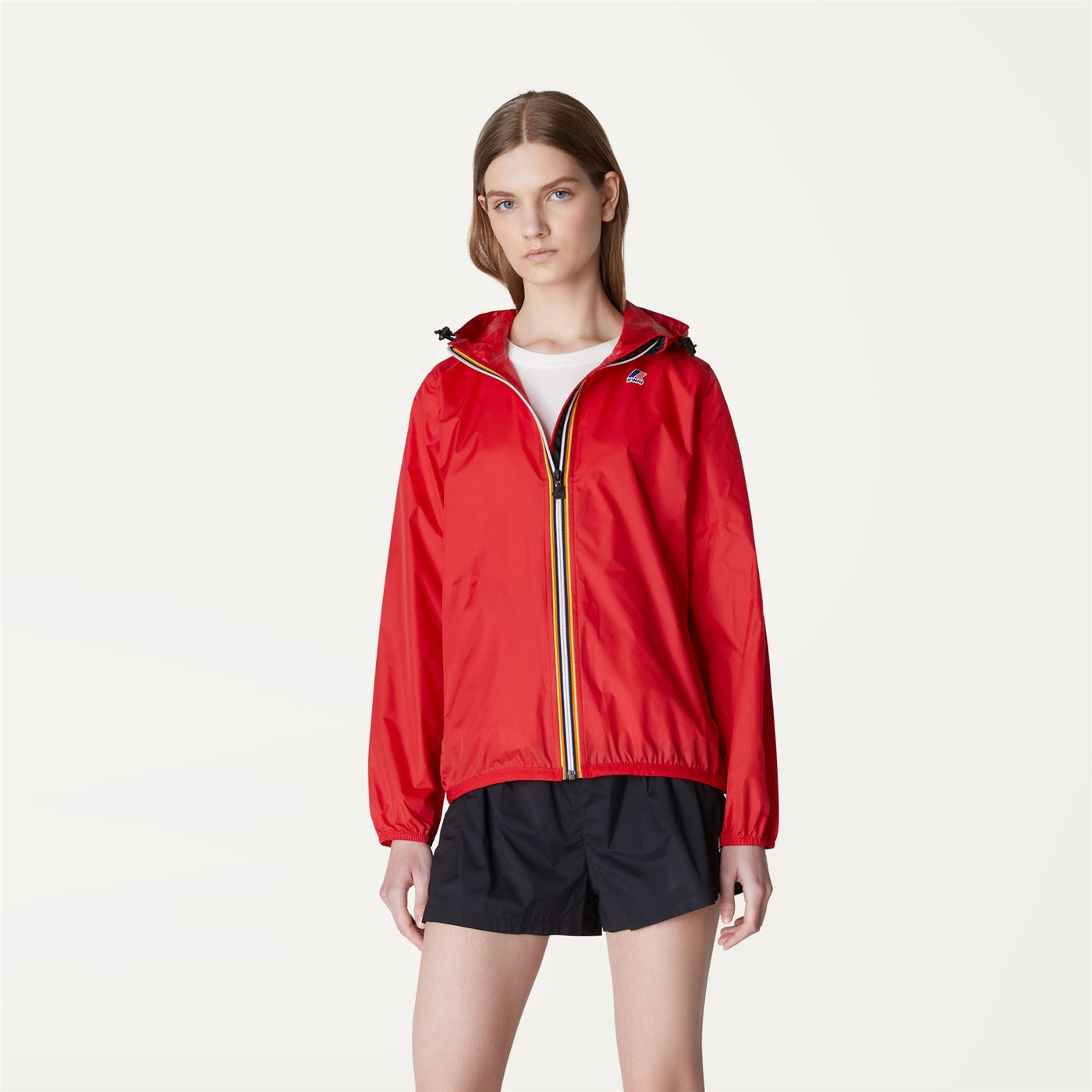Jackets Woman LE VRAI 3.0 Claudette Mid Red | K-Way Dressed Back (jpg Rgb)		