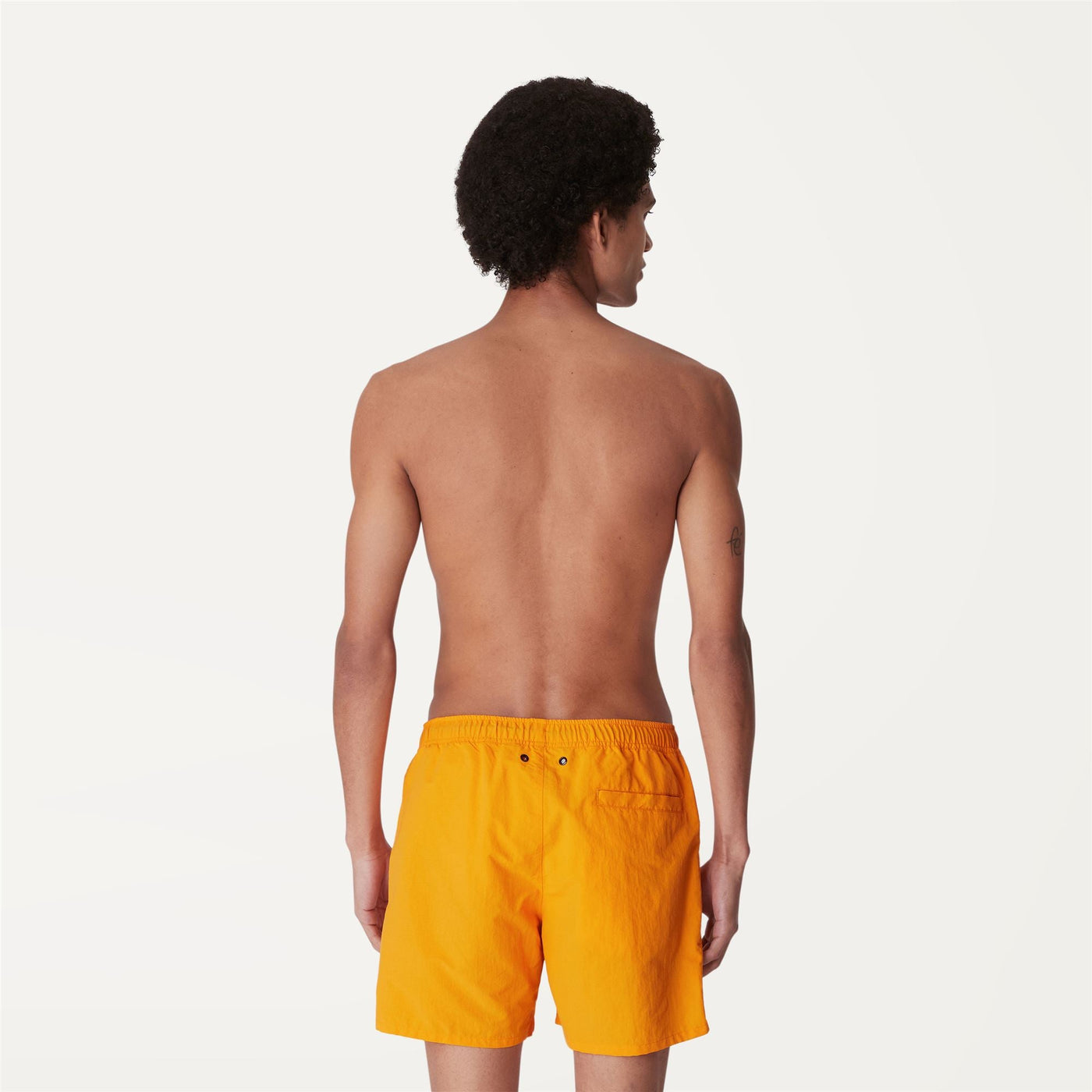 Bathing Suits Man LE VRAI Olivier Swimming Trunk Orange Saffron | K-Way Dressed Front Double