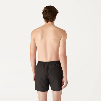 Bathing Suits Man LE VRAI Olivier Swimming Trunk Black | K-Way Dressed Front Double