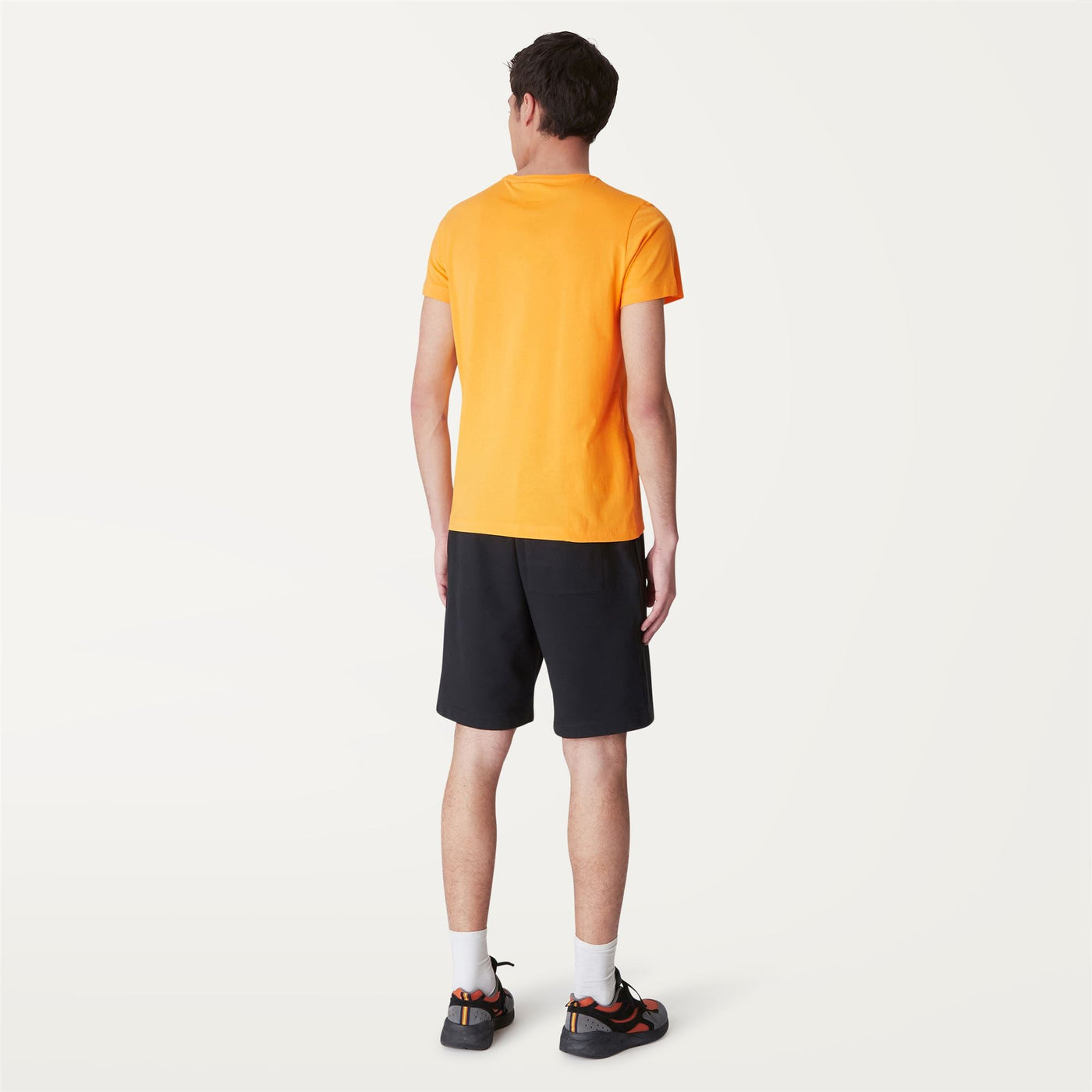 T-ShirtsTop Unisex LE VRAI EDOUARD T-Shirt Orange Saffron | K-Way Dressed Front Double