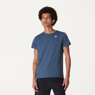 T-ShirtsTop Unisex LE VRAI EDOUARD T-Shirt Blue Deep | K-Way Dressed Back (jpg Rgb)