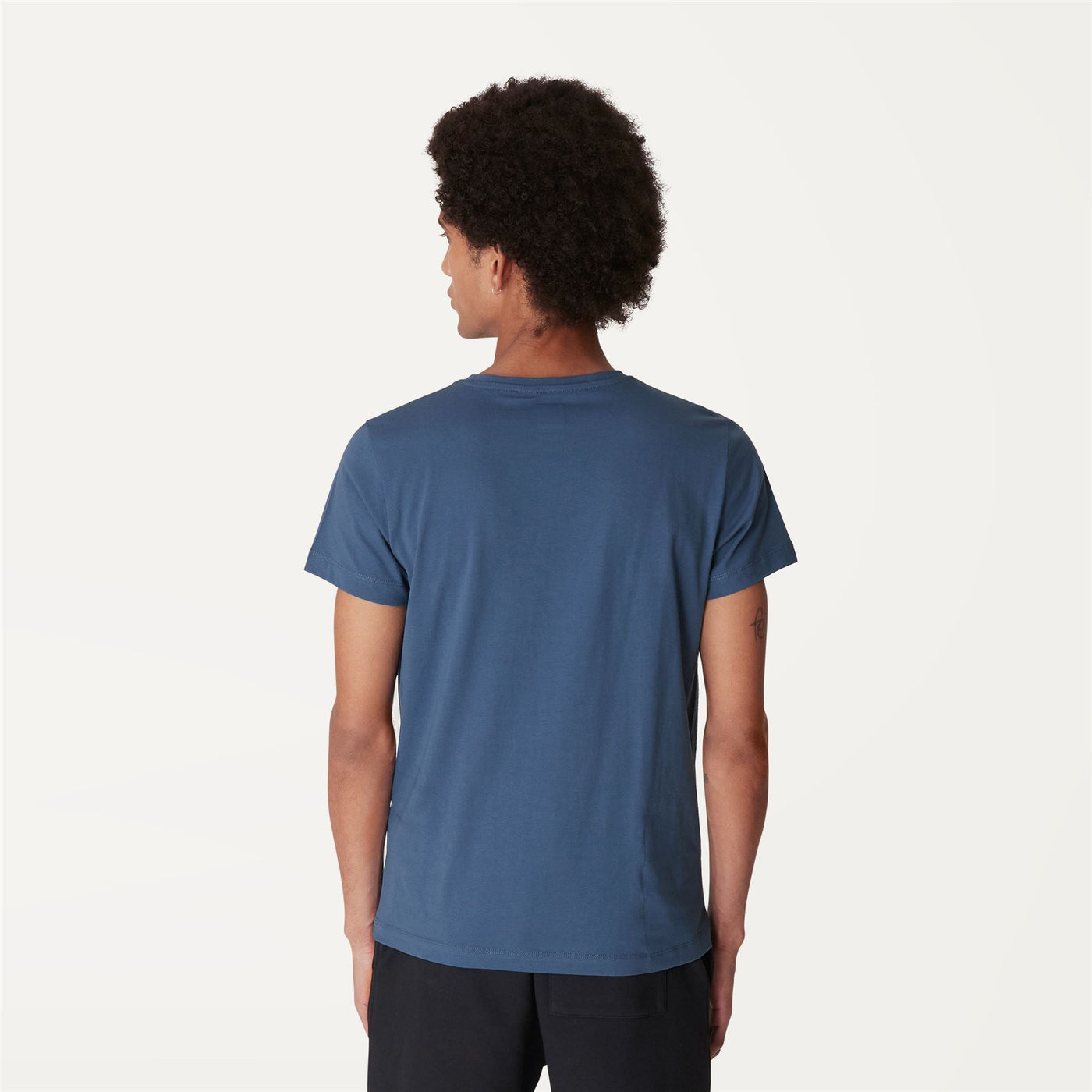 T-ShirtsTop Unisex LE VRAI EDOUARD T-Shirt Blue Deep | K-Way Dressed Front Double