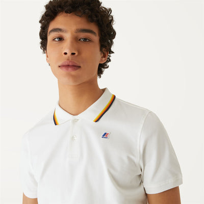 Polo Shirts Man JUDE STRIPES Polo White | K-Way Detail Double