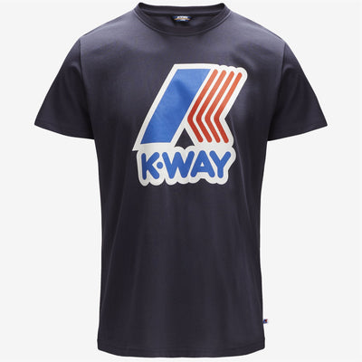 T-ShirtsTop Man Pete Macro Logo T-Shirt Blue Depth | K-Way Photo (jpg Rgb)