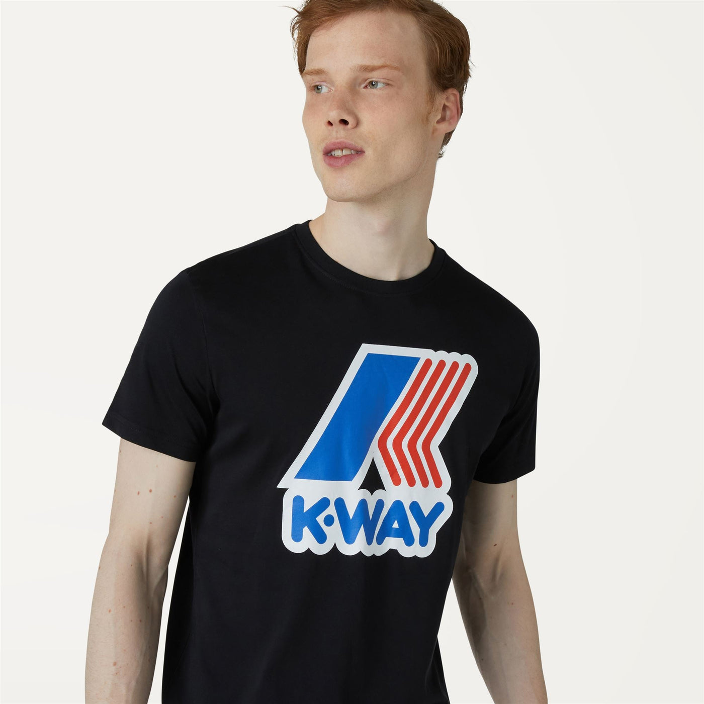 T-ShirtsTop Man Pete Macro Logo T-Shirt Black Pure | K-Way Detail Double