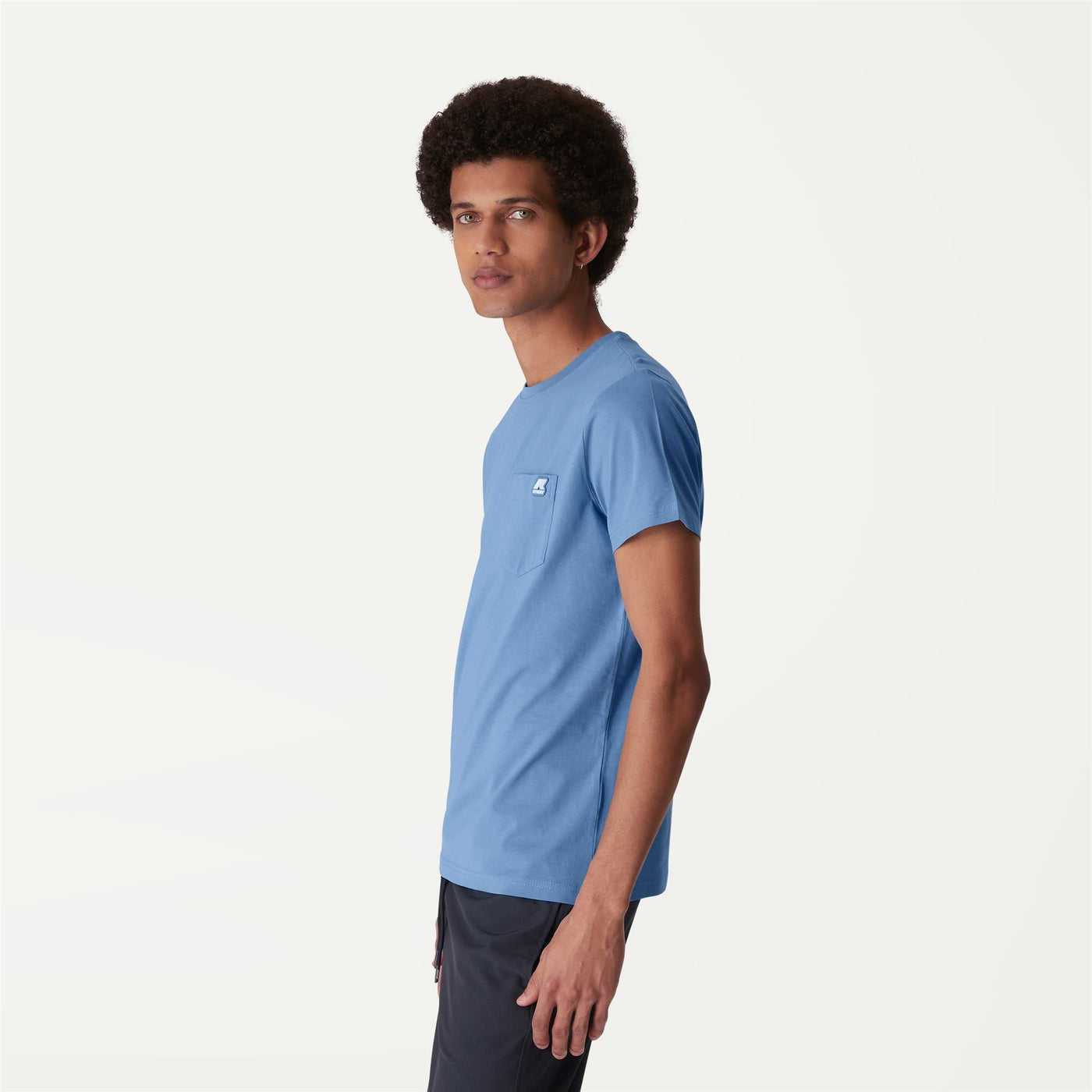 T-ShirtsTop Man Sigur T-Shirt Blue Smoked | K-Way Detail (jpg Rgb)