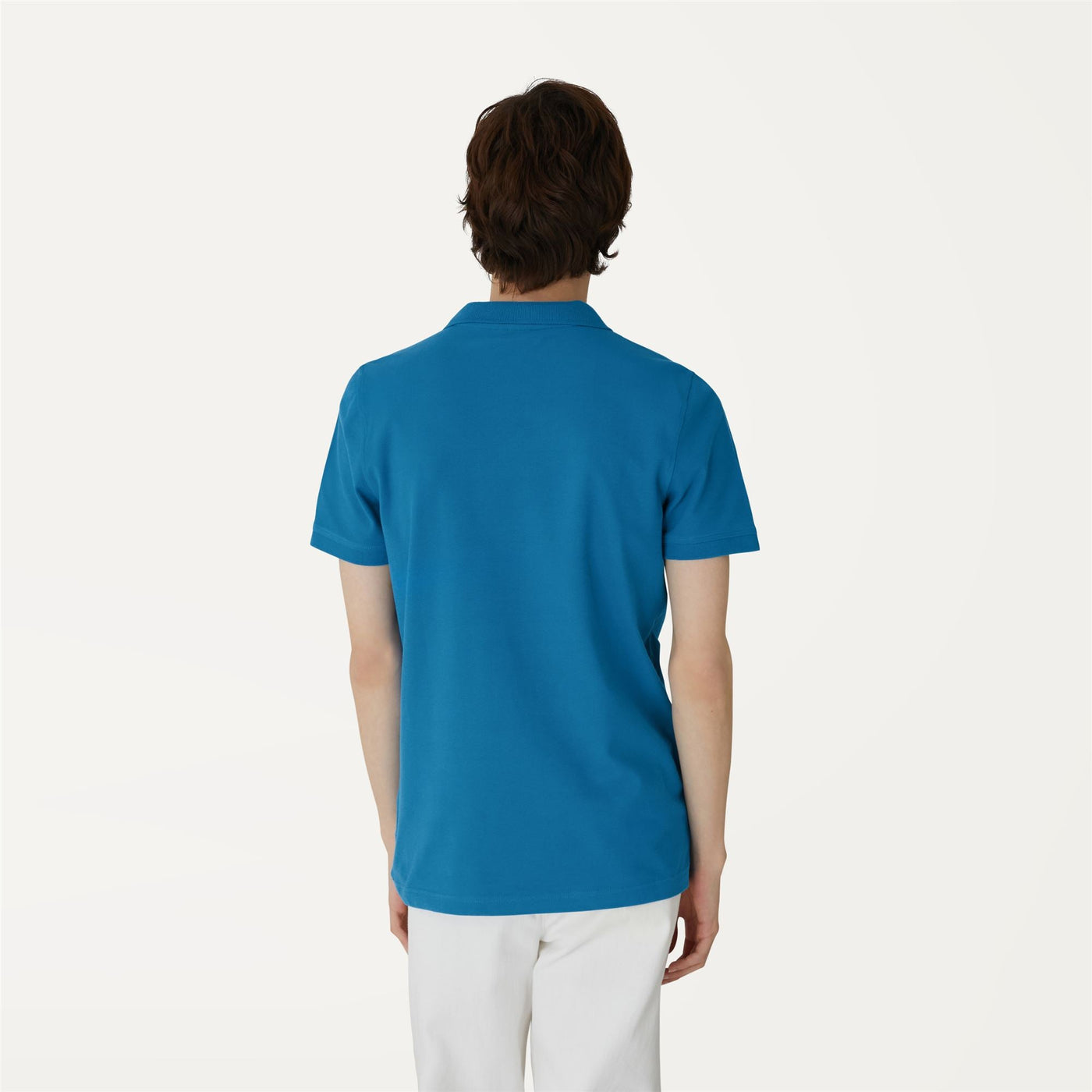 Polo Shirts Man BRIAC STRETCH Polo BLUE TURQUOISE | K-Way Dressed Front Double