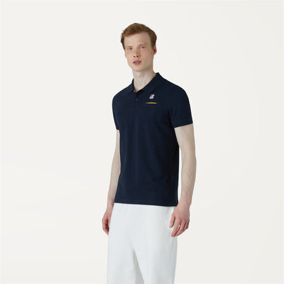 Polo Shirts Man BRIAC STRETCH Polo Blue Depth | K-Way Detail (jpg Rgb)