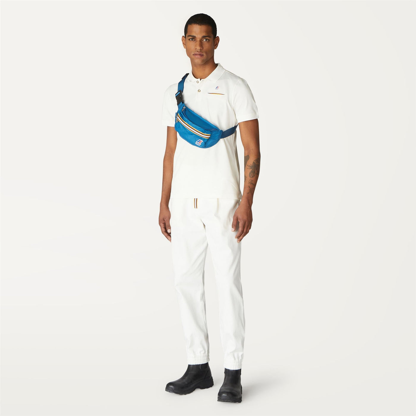 Polo Shirts Man BRIAC STRETCH Polo White | K-Way Dressed Back (jpg Rgb)