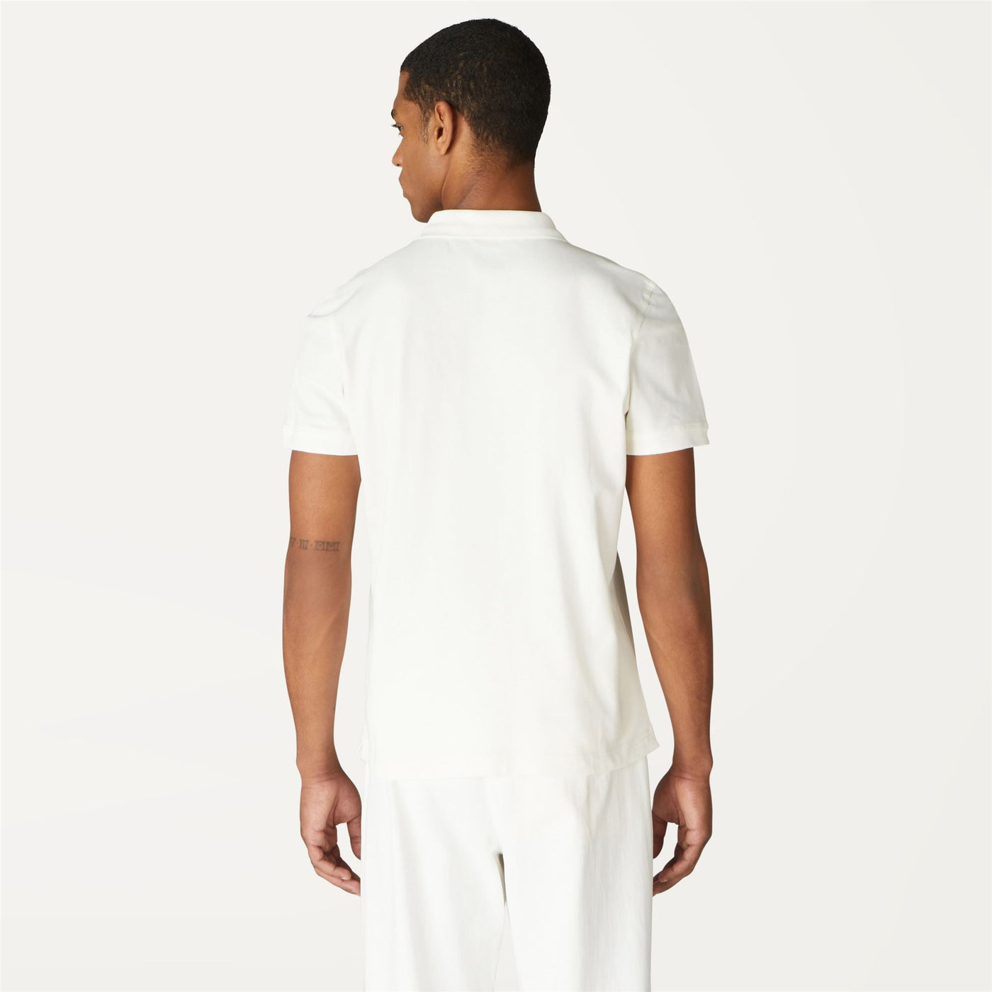 Polo Shirts Man BRIAC STRETCH Polo White | K-Way Dressed Front Double