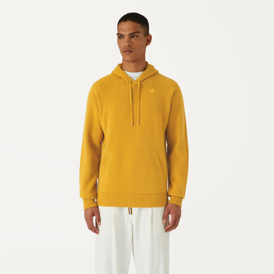 Knitwear Man RICHIE LAMBSWOOL Jumper Yellow Raspberry | kway Dressed Back (jpg Rgb)		