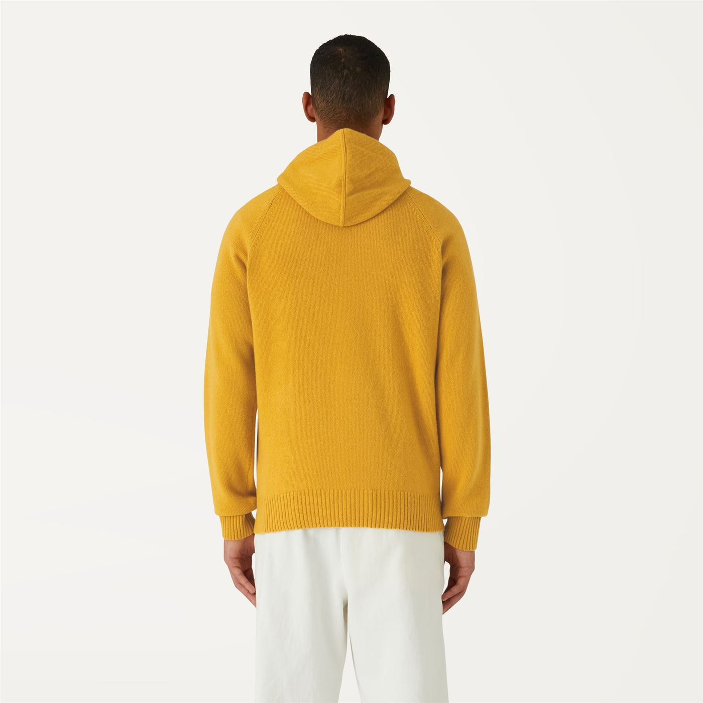 Knitwear Man RICHIE LAMBSWOOL Jumper Yellow Raspberry | kway Dressed Front Double		