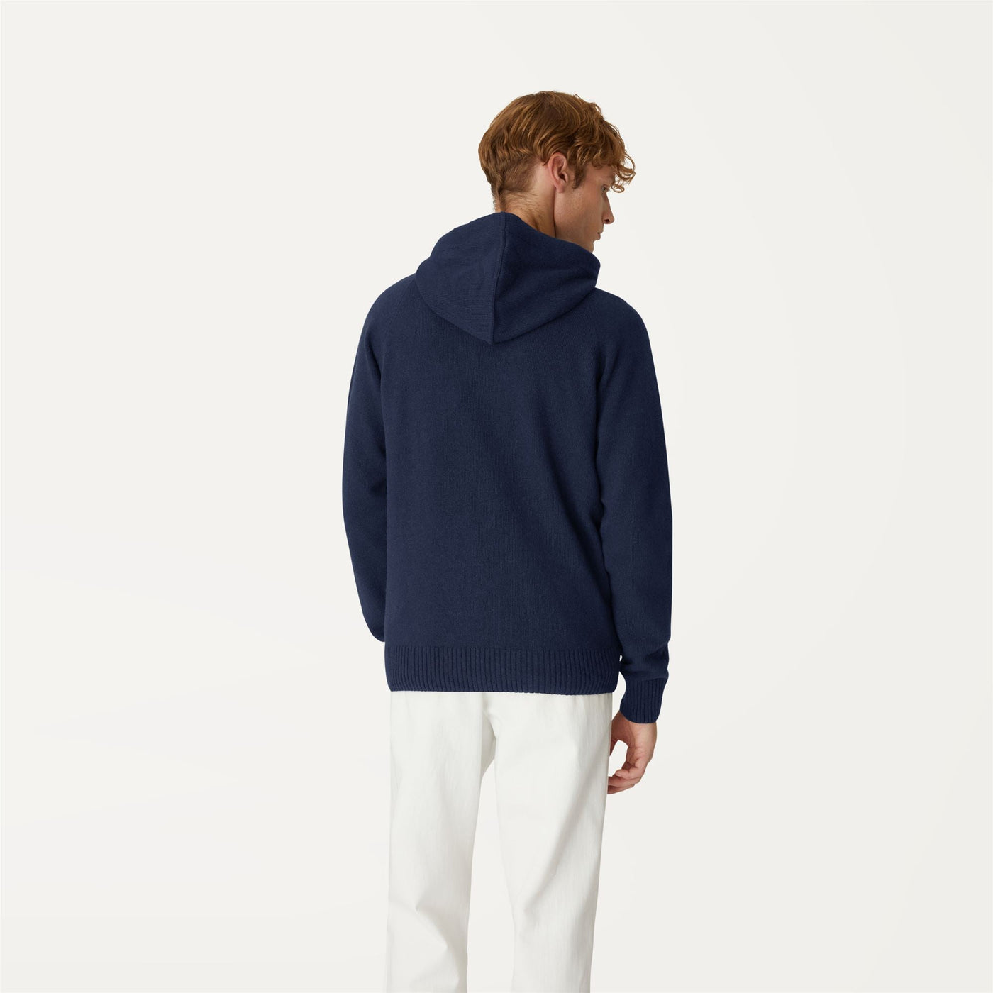 Knitwear Man MARCY LAMBSWOOL Jacket Blue Depth | kway Dressed Front Double		