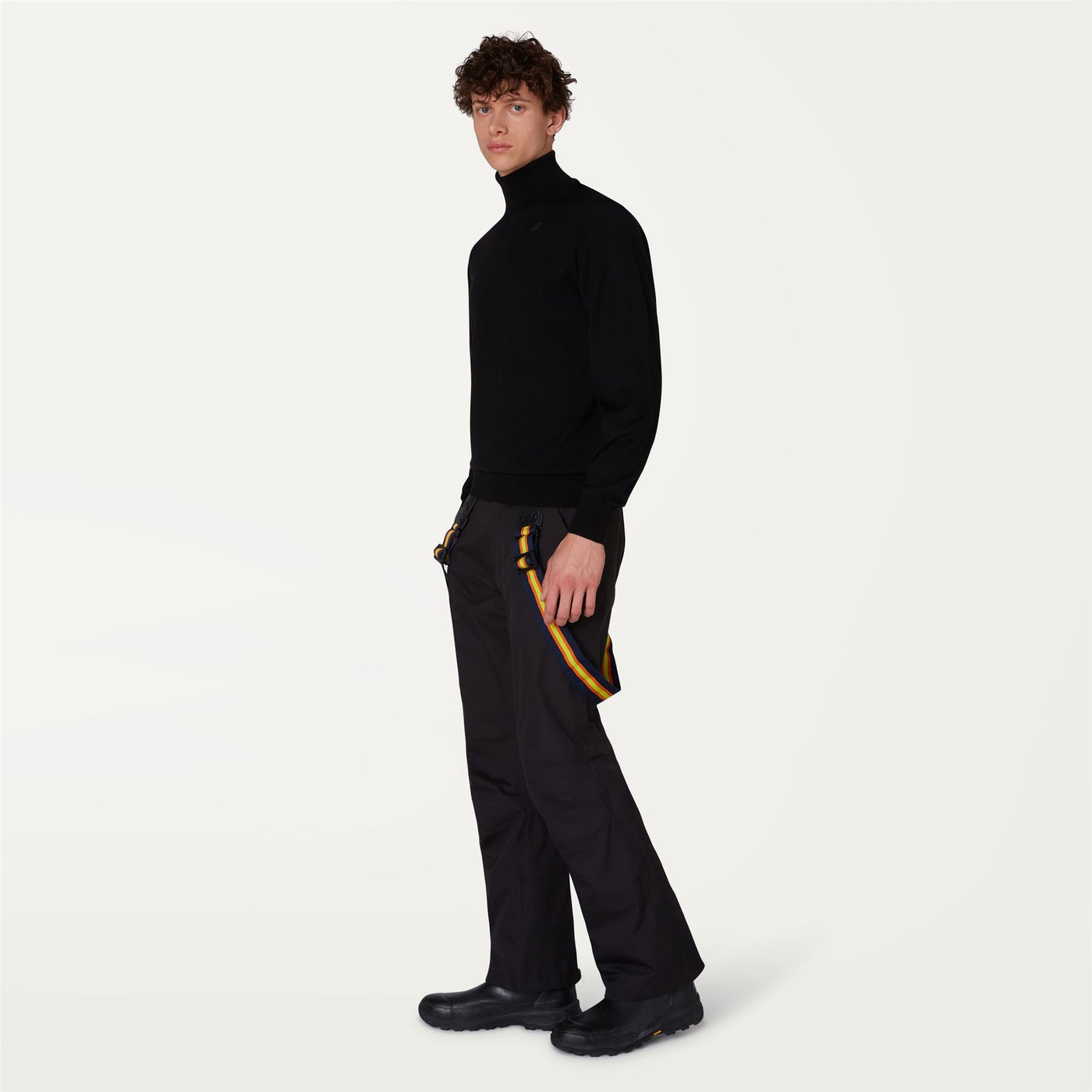 Knitwear Man HENRY MERINO Pull  Over Black Pure | kway Detail (jpg Rgb)			