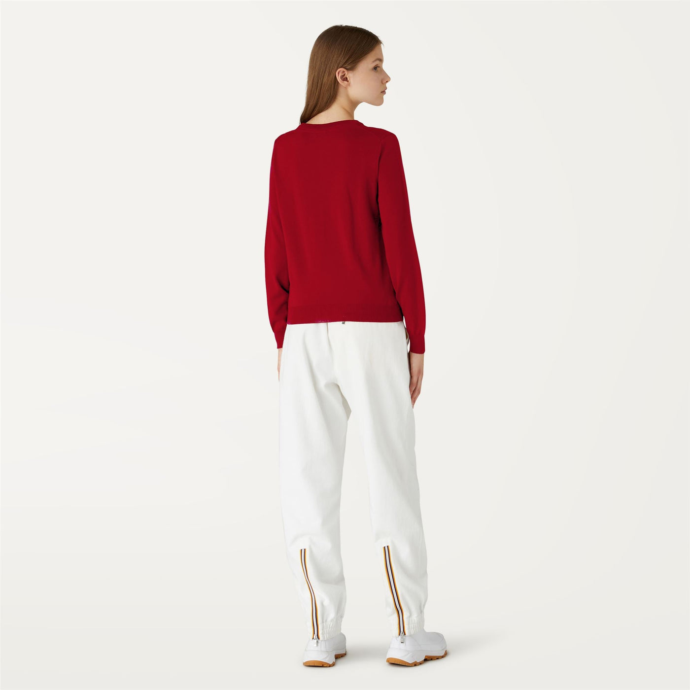 Knitwear Woman ABBI MERINO Pull  Over Red Dk | kway Dressed Front Double		