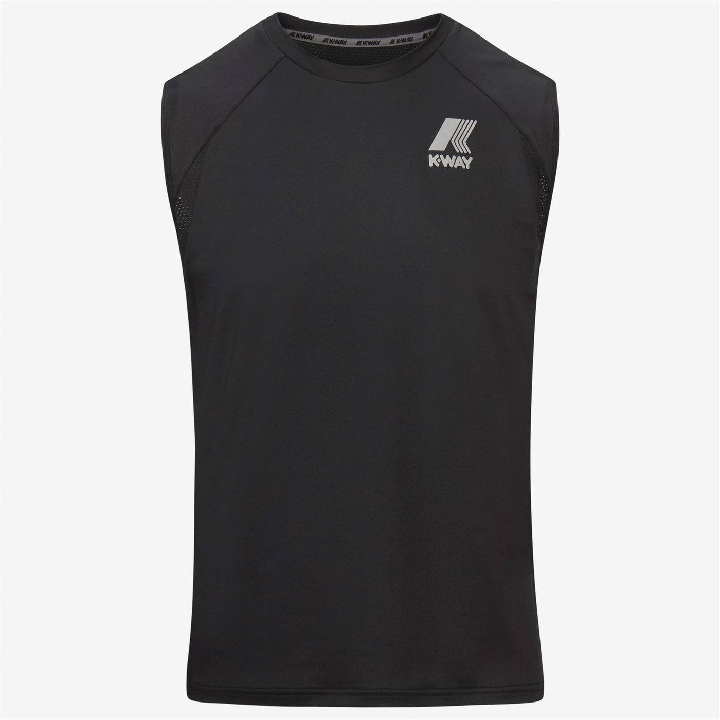 MANTEN - T-Shirts & Top - Polyester - Man - Black Pure
