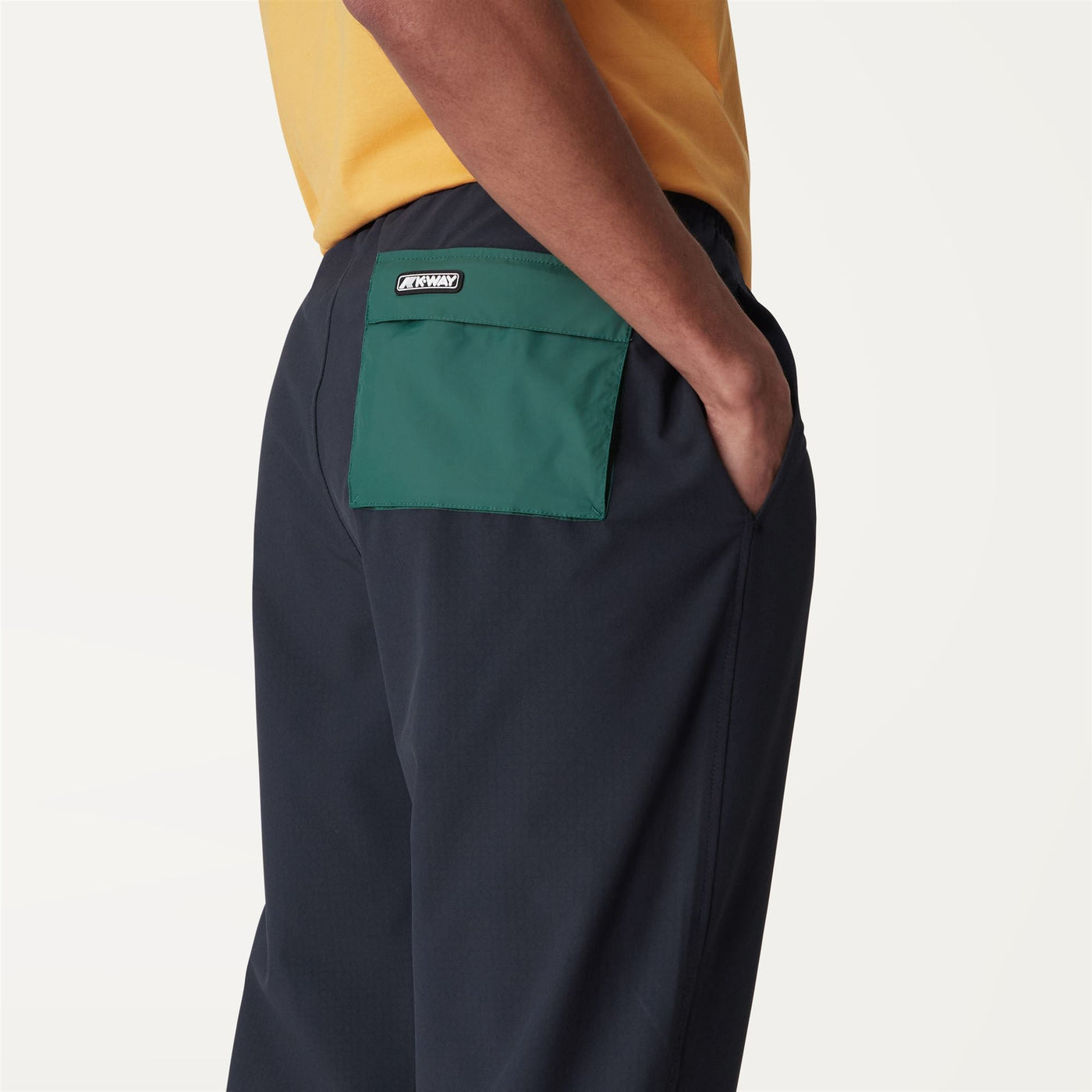 Pants Unisex MIXMAKE MICKET Sport Trousers Blue Depht-Green Dk | K-Way Detail Double				