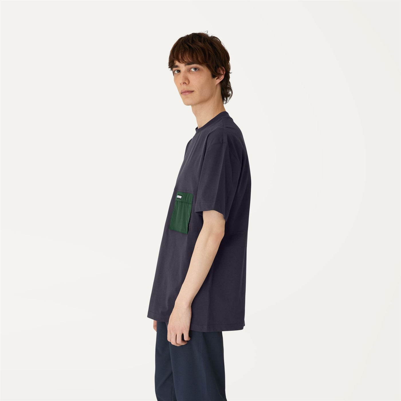 T-ShirtsTop Unisex MIXMAKE ESAIE T-Shirt Blue Depht-Green Dk | K-Way Detail (jpg Rgb)