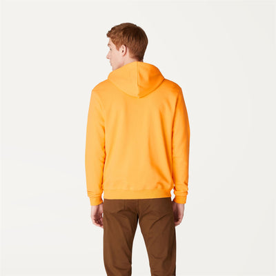 Fleece Unisex LE VRAI ARNEL POLY COTTON Jacket Orange Saffron | K-Way Dressed Front Double