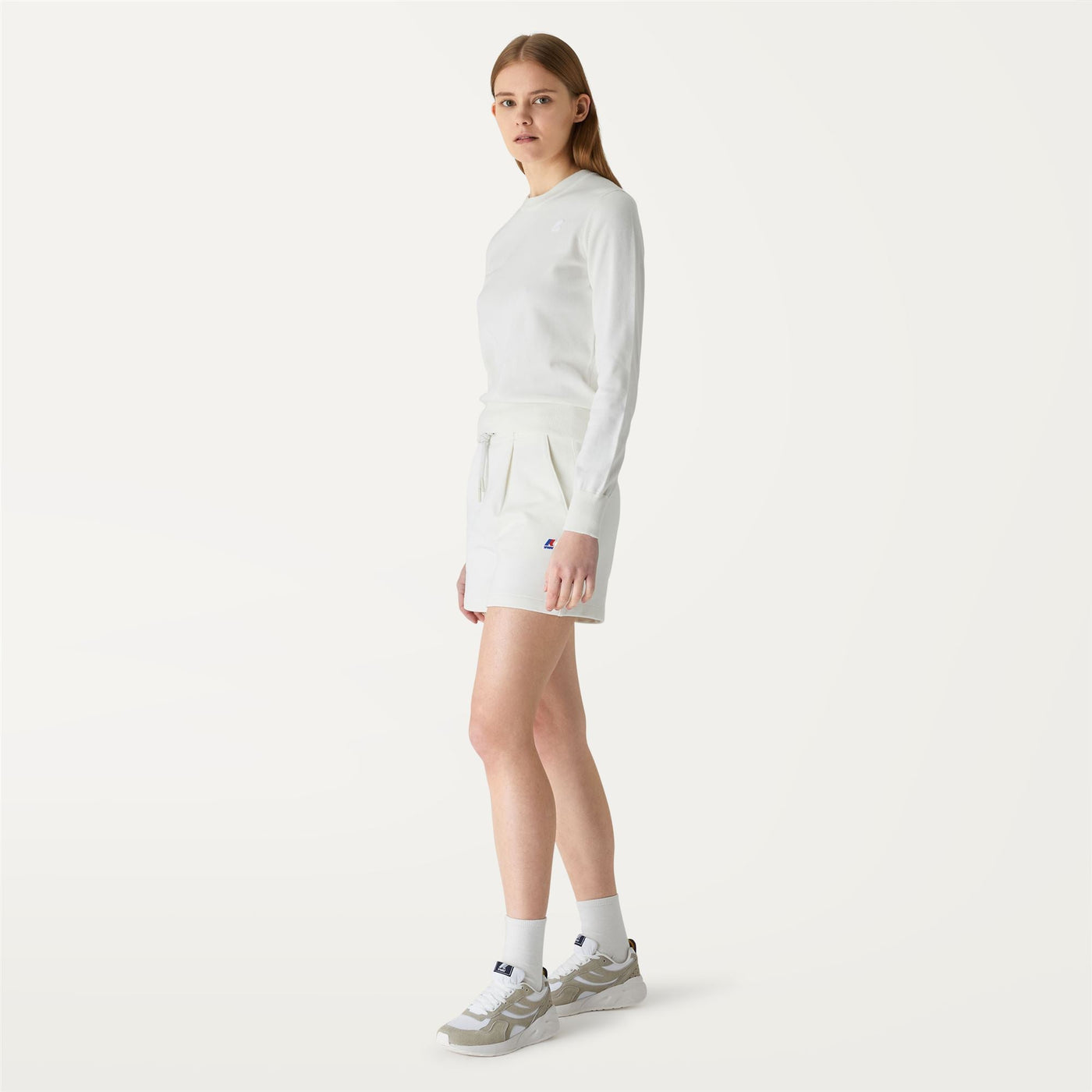 Shorts Woman CATE Sport  Shorts White | K-Way Detail (jpg Rgb)