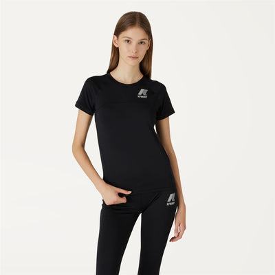 T-ShirtsTop Woman STEPHIE T-Shirt Black Pure | K-Way Dressed Back (jpg Rgb)		