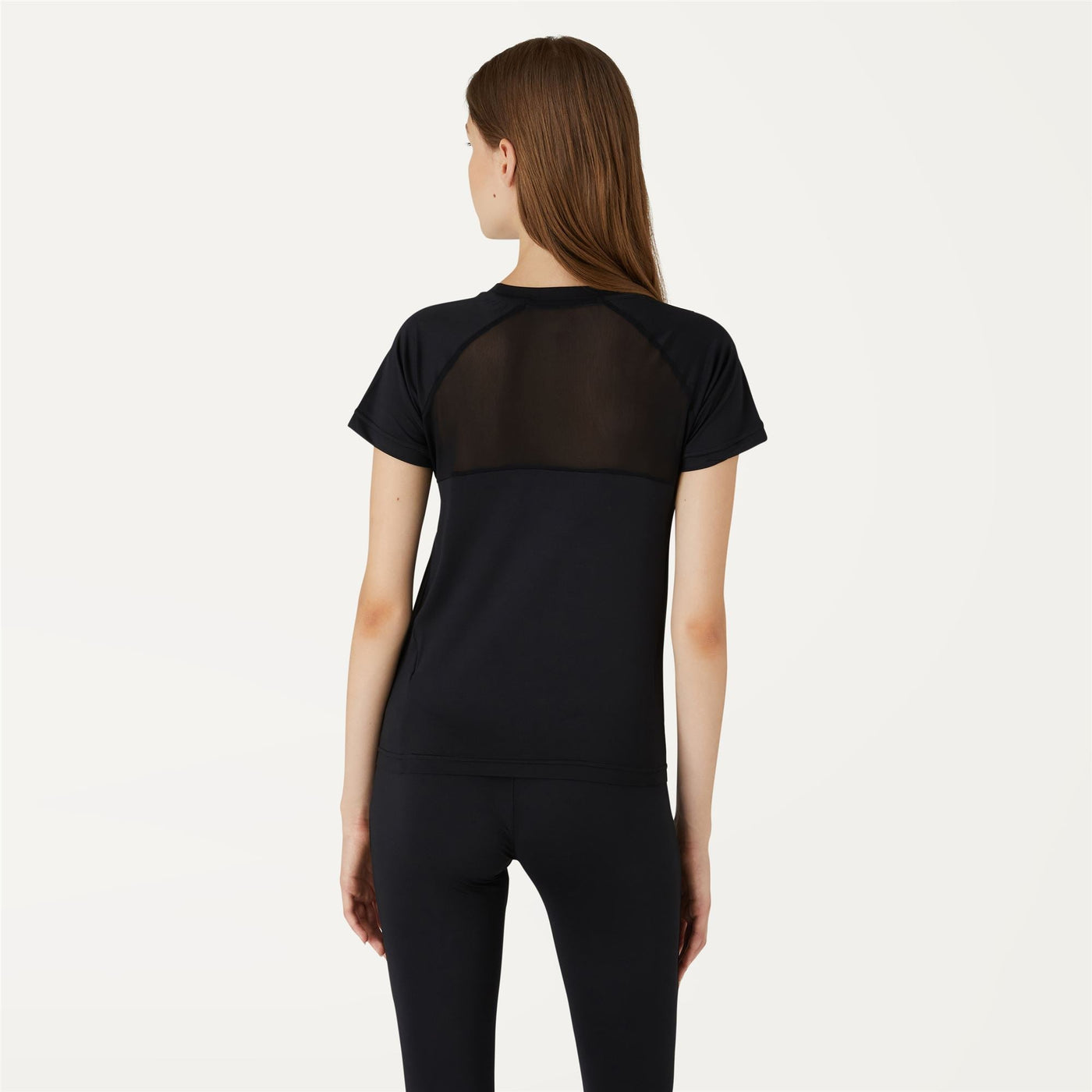 T-ShirtsTop Woman STEPHIE T-Shirt Black Pure | K-Way Dressed Front Double		