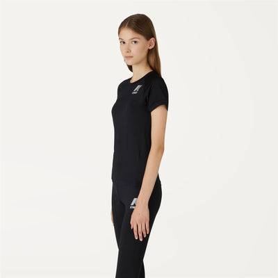 T-ShirtsTop Woman STEPHIE T-Shirt Black Pure | K-Way Detail (jpg Rgb)			