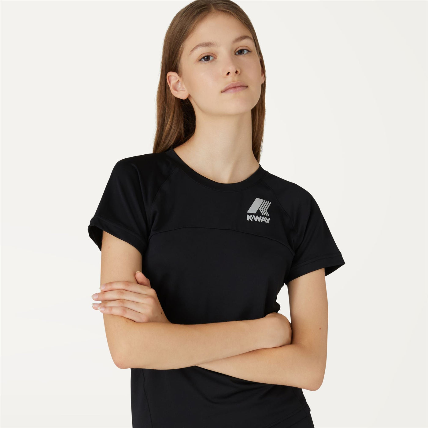 T-ShirtsTop Woman STEPHIE T-Shirt Black Pure | K-Way Detail Double				