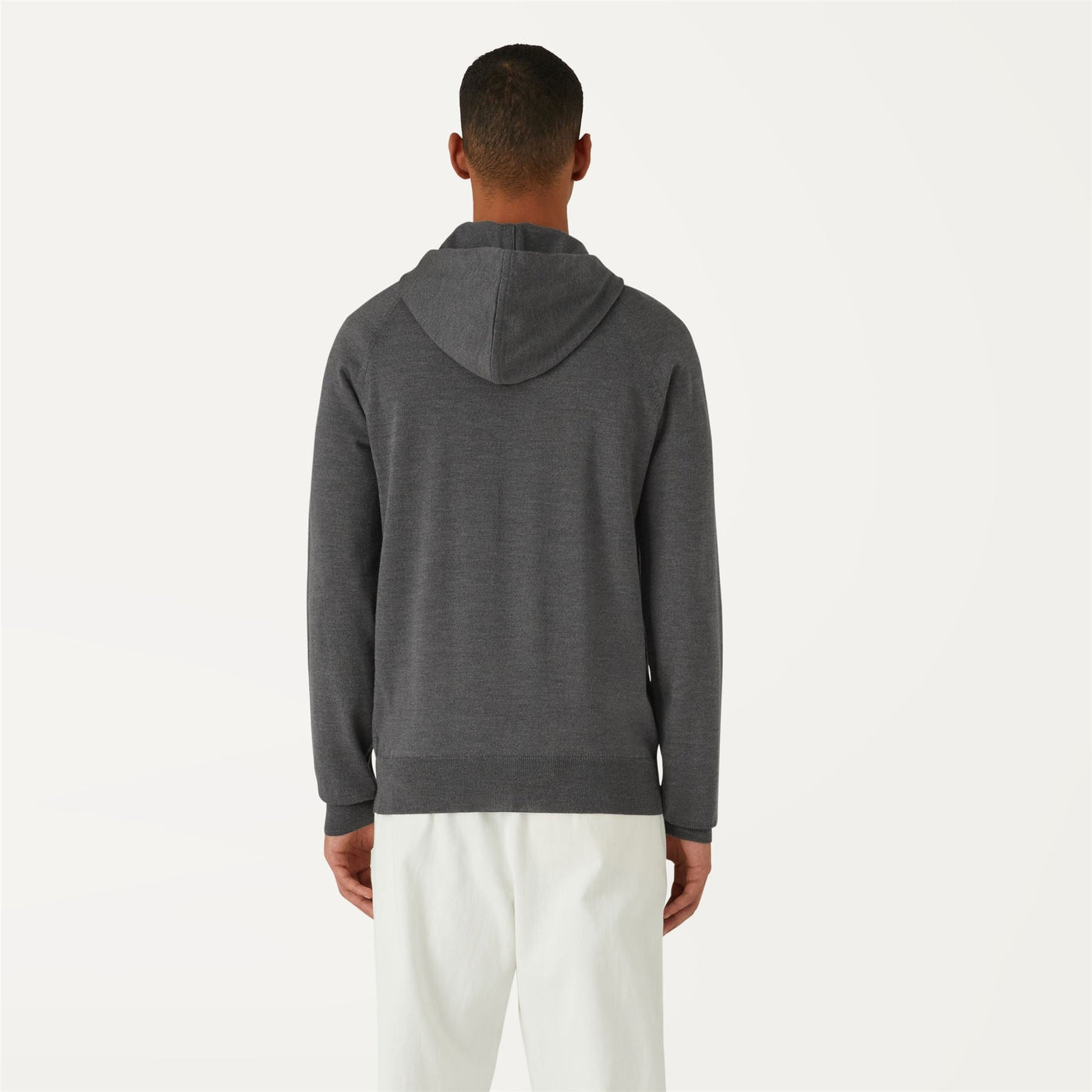 Knitwear Man Loki Merino Pull  Over Grey Md Mel | kway Dressed Front Double		