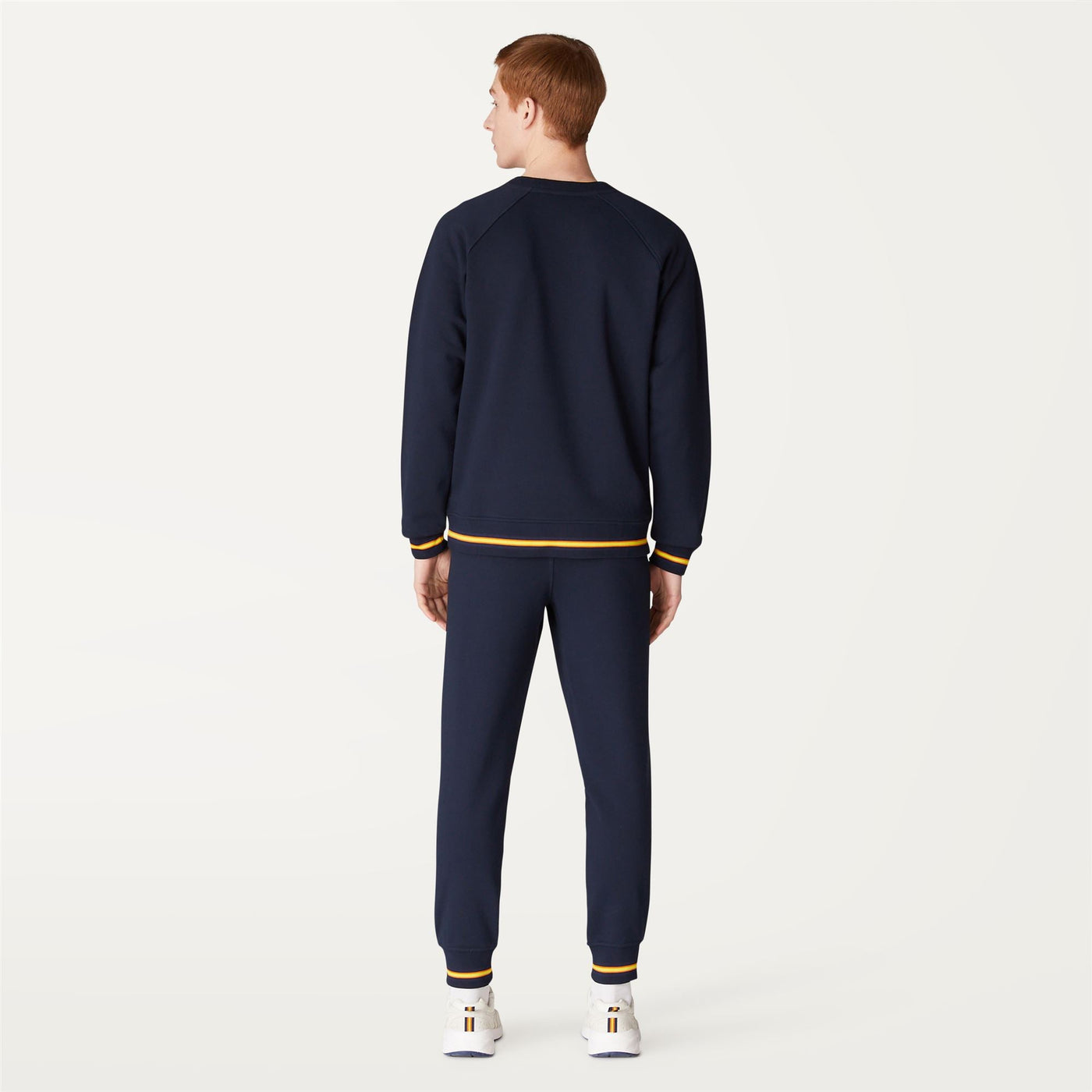 Pants Man MICK TAPE Sport Trousers Blue Depth | K-Way Dressed Front Double