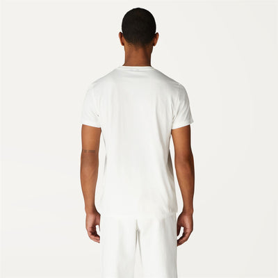 T-ShirtsTop Man ROS POCKET TAPE T-Shirt White | K-Way Dressed Front Double
