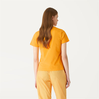 T-ShirtsTop Woman AMALIA T-Shirt Orange Saffron | K-Way Dressed Front Double