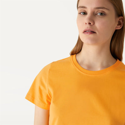 T-ShirtsTop Woman AMALIA T-Shirt Orange Saffron | K-Way Detail Double