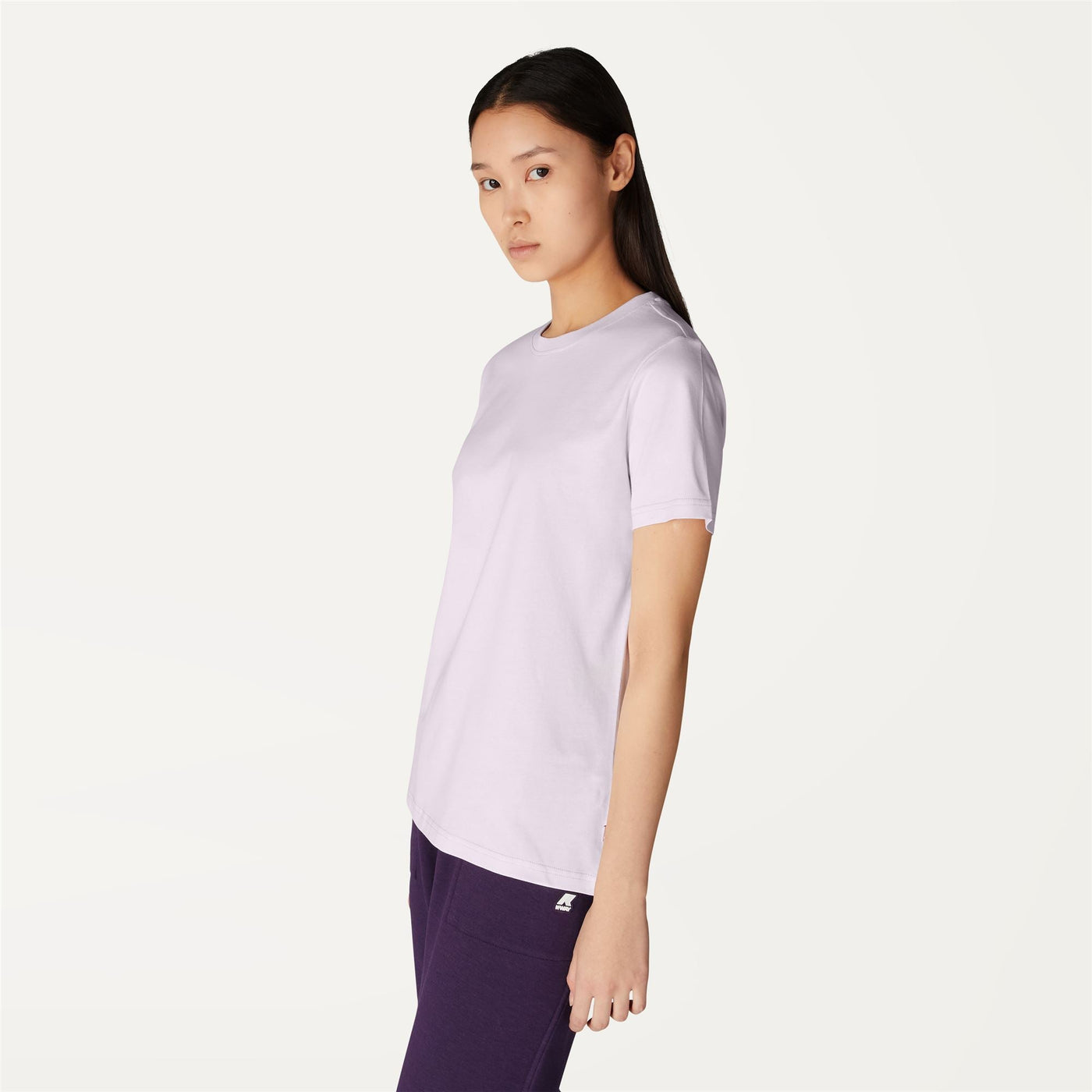 T-ShirtsTop Woman AMALIA T-Shirt Violet Lavander Fog | K-Way Detail (jpg Rgb)