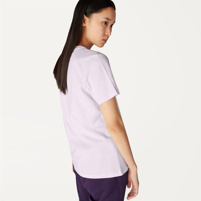 T-ShirtsTop Woman AMALIA T-Shirt Violet Lavander Fog | K-Way Detail Double