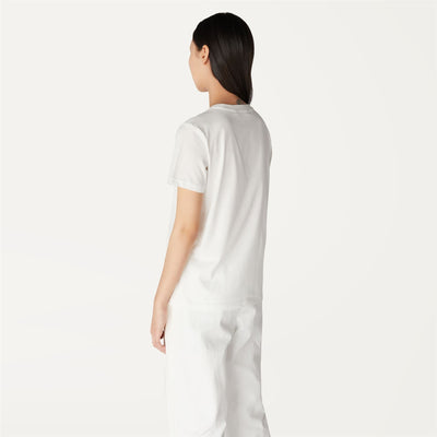 T-ShirtsTop Woman AMALIA T-Shirt White | K-Way Dressed Front Double