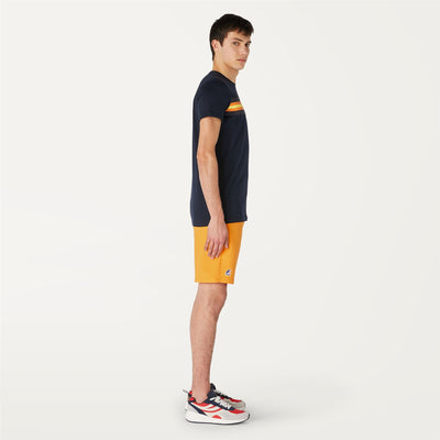 Shorts Unisex LE VRAI Dorian POLY COTTON Sport  Shorts Orange Saffron | K-Way Detail (jpg Rgb)
