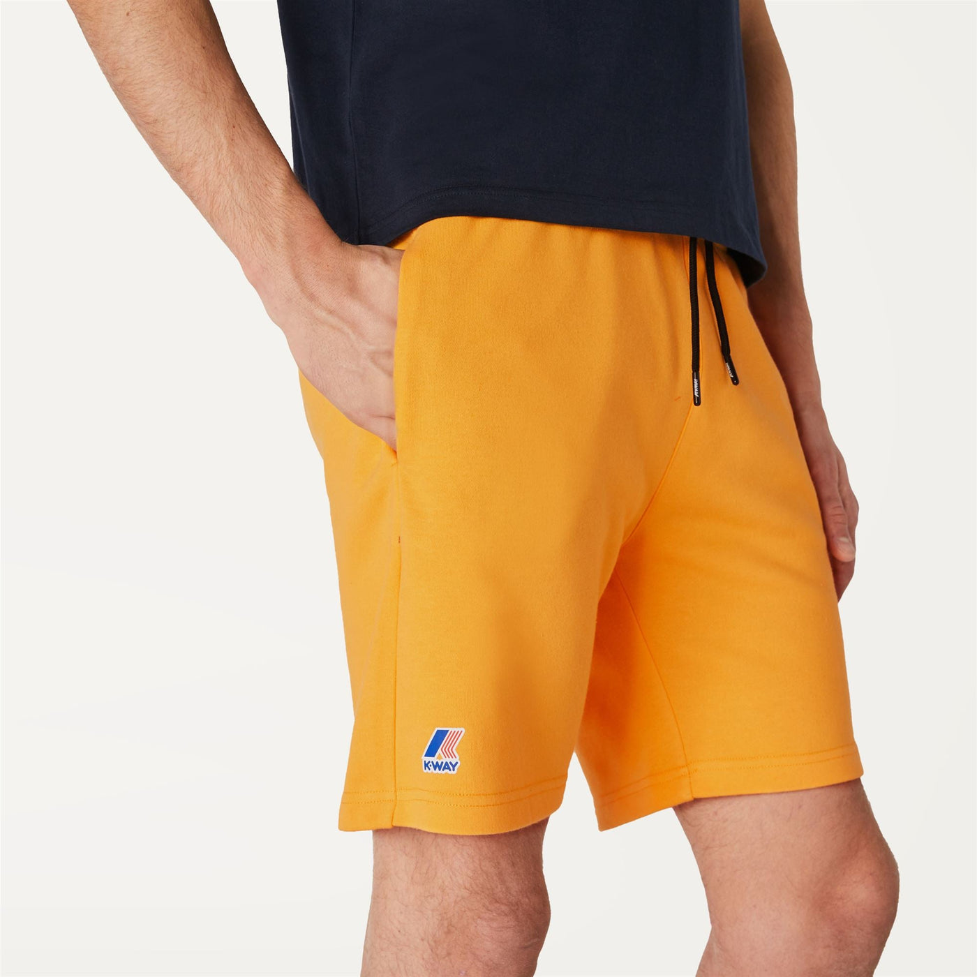 Shorts Unisex LE VRAI Dorian POLY COTTON Sport  Shorts Orange Saffron | K-Way Detail Double